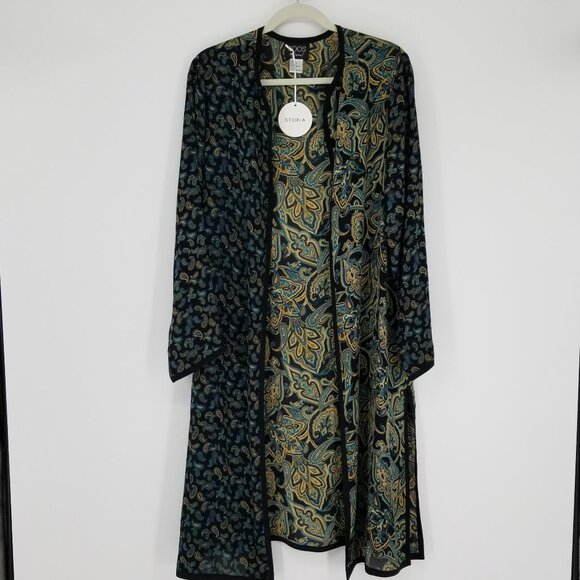 Koos of Course! Tops - Silk Chiffon Duster- Long Cardigan for Evening, Office, Bohemian, Whimsigoth etc